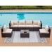 Комплект плетеной мебели YR822Br Brown-Beige подушка бежевая