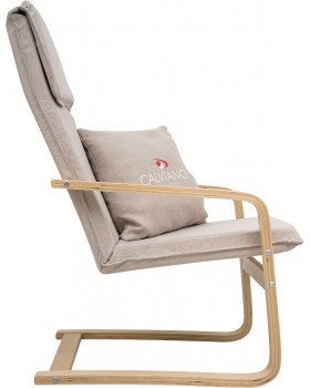 Кресло-качалка Calviano Soft 1 светло-бежевое-foto3