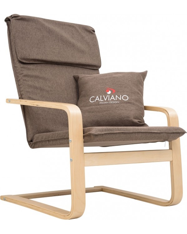 Кресло-качалка Calviano Soft 1 коричневое