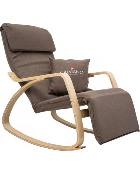 Кресло-качалка Calviano Comfort 1 коричневое