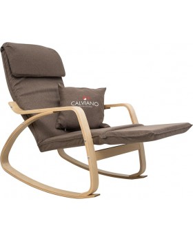 Кресло-качалка Calviano Comfort 1 коричневое-foto3