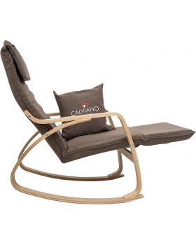 Кресло-качалка Calviano Comfort 1 коричневое-foto4