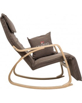 Кресло-качалка Calviano Comfort 1 коричневое-foto6