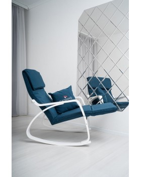 Кресло-качалка Calviano Comfort 1 синее-foto9