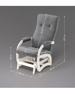 Кресло-маятник Leset Хельга слоновая кость Savana Plus Mouse-foto7