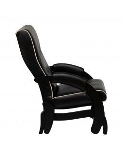 Кресло-маятник Leset Хилл венге Marvel Black кант Cream-foto3