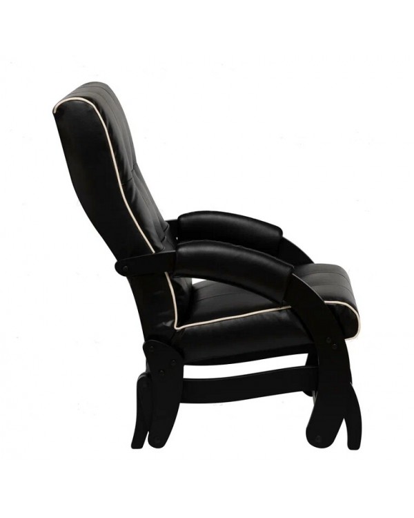 Кресло-маятник Leset Хилл венге Marvel Black кант Cream