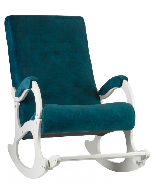 Кресло-качалка Бастион-4-2 арт.Goya teal Белые ноги