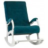 Кресло-качалка Бастион-4-2 арт.Goya teal Белые ноги