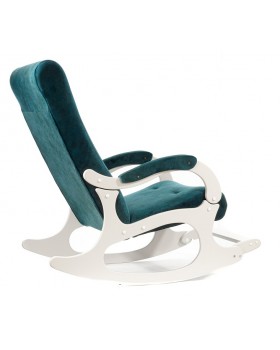 Кресло-качалка Бастион-4-2 арт.Goya teal Белые ноги-foto3