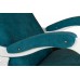 Кресло-качалка Бастион-4-2 арт.Goya teal Белые ноги