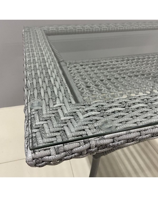 Комплект мебели Deco-6 с прямоугольным столом серый