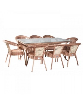 Комплект мебели Deco 8 с прямоугольным столом 7035П капучино